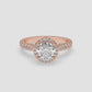 Aurora Halo Split-Shank Engagement Ring - Round