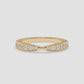 V-Curved Channel-Set Diamond Band - Round