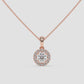 The Celeste Round Halo Pendant
