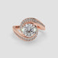 Eternelle Swirl Diamond Engagement Ring - Round