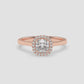 Cushion Cut Halo Solitaire Ring