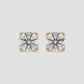 Radiant Round Solitaire Diamond Studs