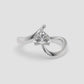 Curved Embrace Heart Ring