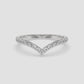 V-Curve Pavé Diamond Ring