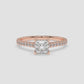 Princess Cut Pavé Diamond Ring