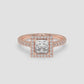 Princess Halo Pavé Ring