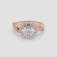 Celestial Twist Halo Ring - Round