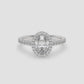 Radiant Oval Halo Pavé Ring