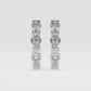 Alternating Round Bezel Hoops