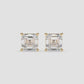 Asscher Cut Diamond Stud Earrings