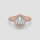 Starlight Halo Oval Ring