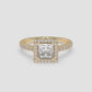 Princess Halo Pavé Ring