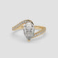 Pear Diamond Twist Band Ring