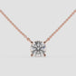 Classic Solitaire Diamond Necklace - Round