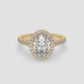 Starlight Halo Oval Ring