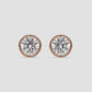 Round Bezel-Set Diamond Stud Earrings
