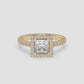 Princess Halo Pavé Ring