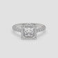 Princess Halo Pavé Ring