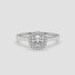 Cushion Cut Halo Solitaire Ring
