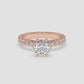 Vintage Floral Six Prong Ring - Round