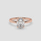 Hidden Halo Oval Elegance Ring