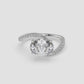 Twisted Oval Sparkle Ring