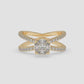 Marquise Cluster Criss-Cross Diamond Ring