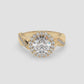 Celestial Twist Halo Ring - Round