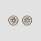 Round Bezel-Set Diamond Stud Earrings
