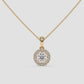 The Celeste Round Halo Pendant