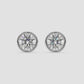 Round Bezel-Set Diamond Stud Earrings