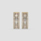Triple Row Baguette Hoop Earrings