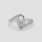 Pear Diamond Twist Band Ring