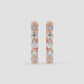 Inside-Out Diamond Hoop Earrings - Round