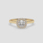 Cushion Cut Halo Solitaire Ring