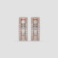 Triple Row Baguette Hoop Earrings