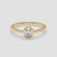 Oval Bezel-Set Solitaire Ring