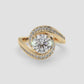 Eternelle Swirl Diamond Engagement Ring - Round
