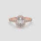Radiant Oval Halo Pavé Ring