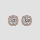 Cushion Cut Halo Stud Earrings