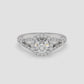 Celestial Halo Split-Shank Engagement Ring - Round