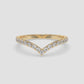 V-Curve Pavé Diamond Ring