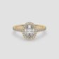 Radiant Oval Halo Pavé Ring