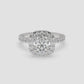 Seraphina Cushion Halo Engagement Ring - Round