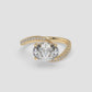 Twisted Oval Sparkle Ring