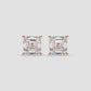 Asscher Cut Diamond Stud Earrings