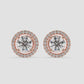 Floating Halo Stud Earrings - Round