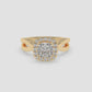 Twisted Halo Cushion-Cut Engagement Ring