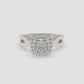 Twisted Halo Cushion-Cut Engagement Ring