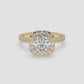 Seraphina Cushion Halo Engagement Ring - Round